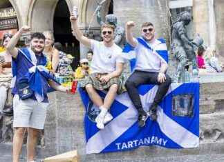 Here come the Tartan Army! Kilt-clad Scotland fans jet off for Euros here-come-the-tartan-army-kilt-clad-scotland-fans-jet-off-for-euros
