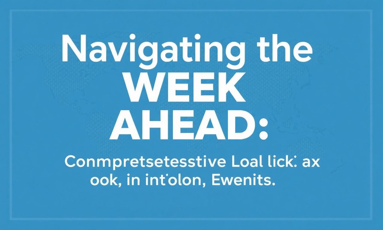 Navigating the Week Ahead: A Comprehensive Look at Global Events Navigating the Week Ahead: A Comprehensive Look at Global Events