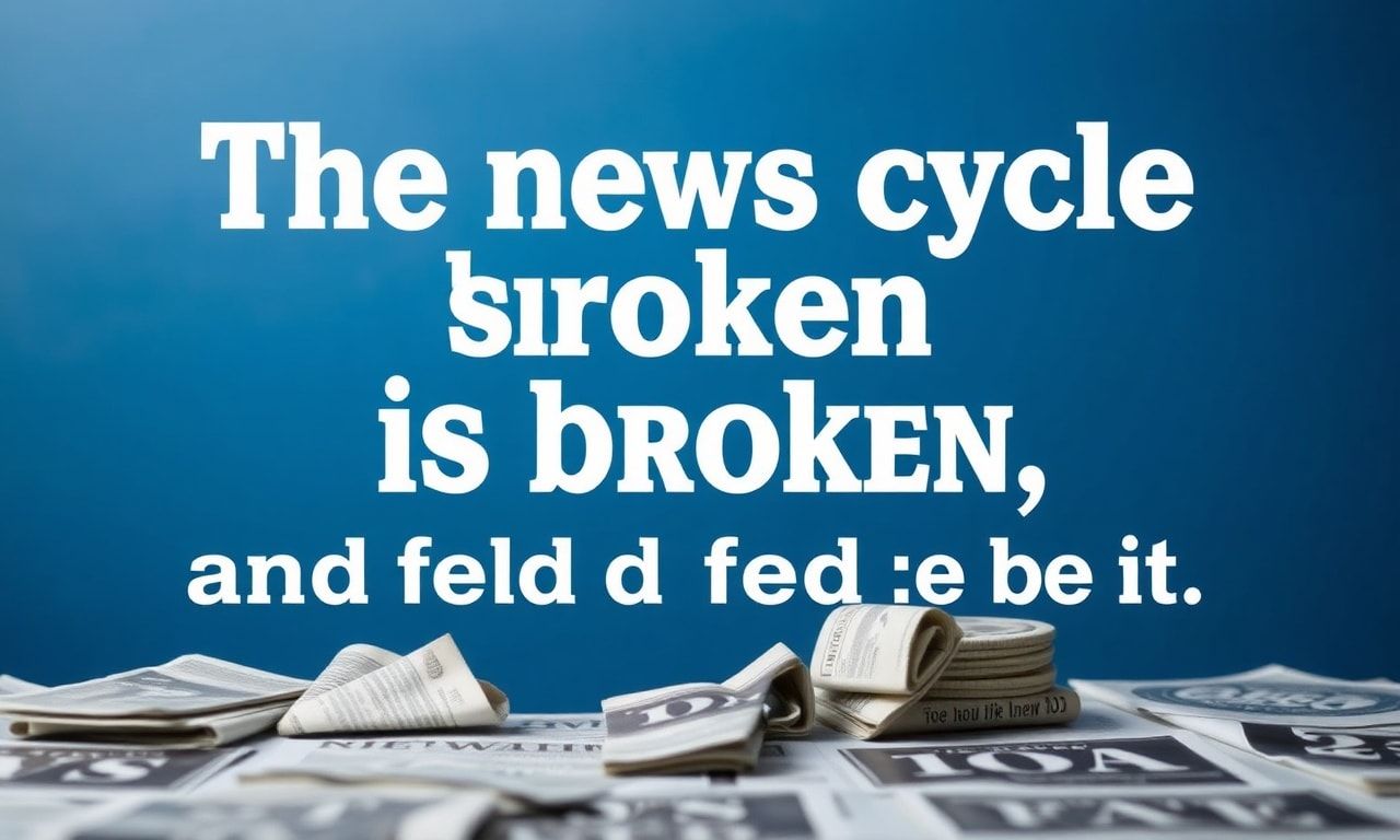 The News Cycle is Broken, and Honestly, I’m Over It The news cycle is broken, and honestly, I'm fed up with it.
