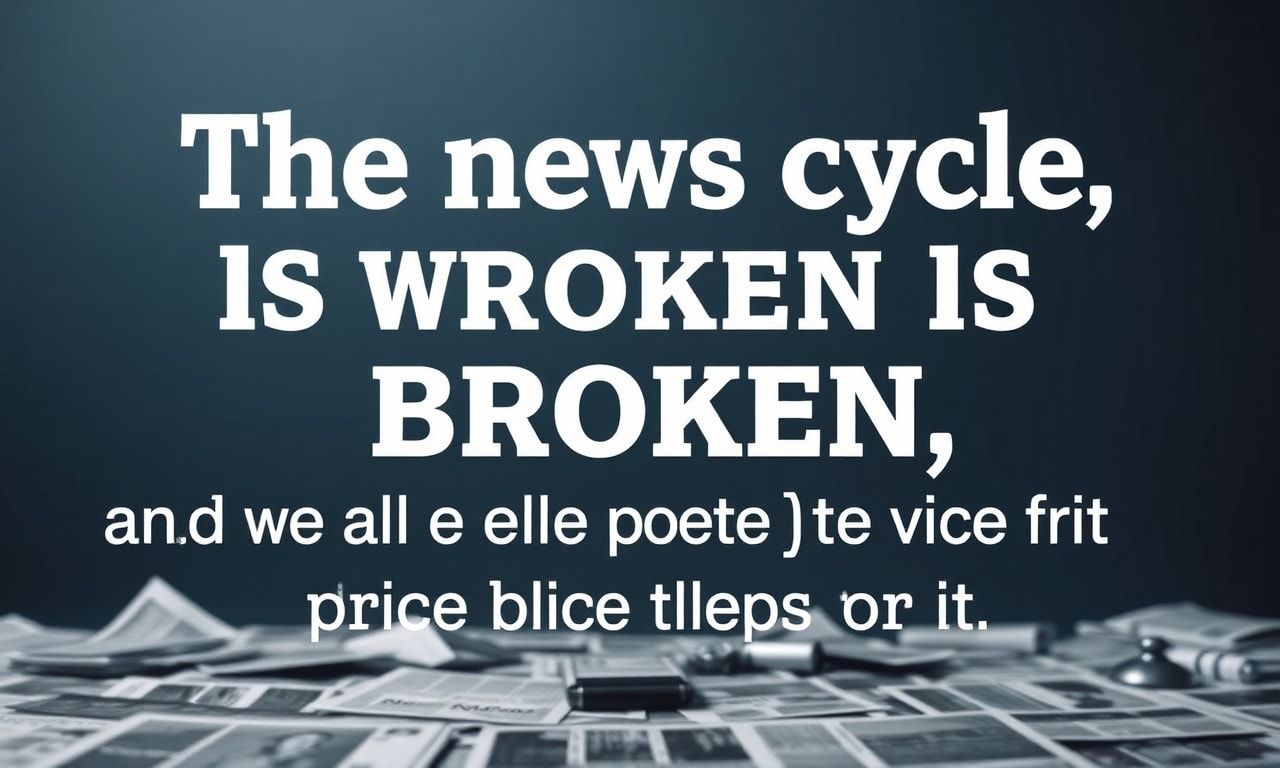 The News Cycle is Broken, and We’re All Suffering For It The news cycle is broken, and we're all paying the price for it.