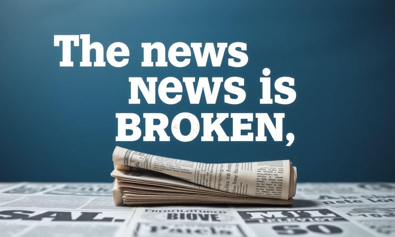 The News Is Broken, And Honestly, I’m Over It The news is broken, and honestly, I'm fed up with it.